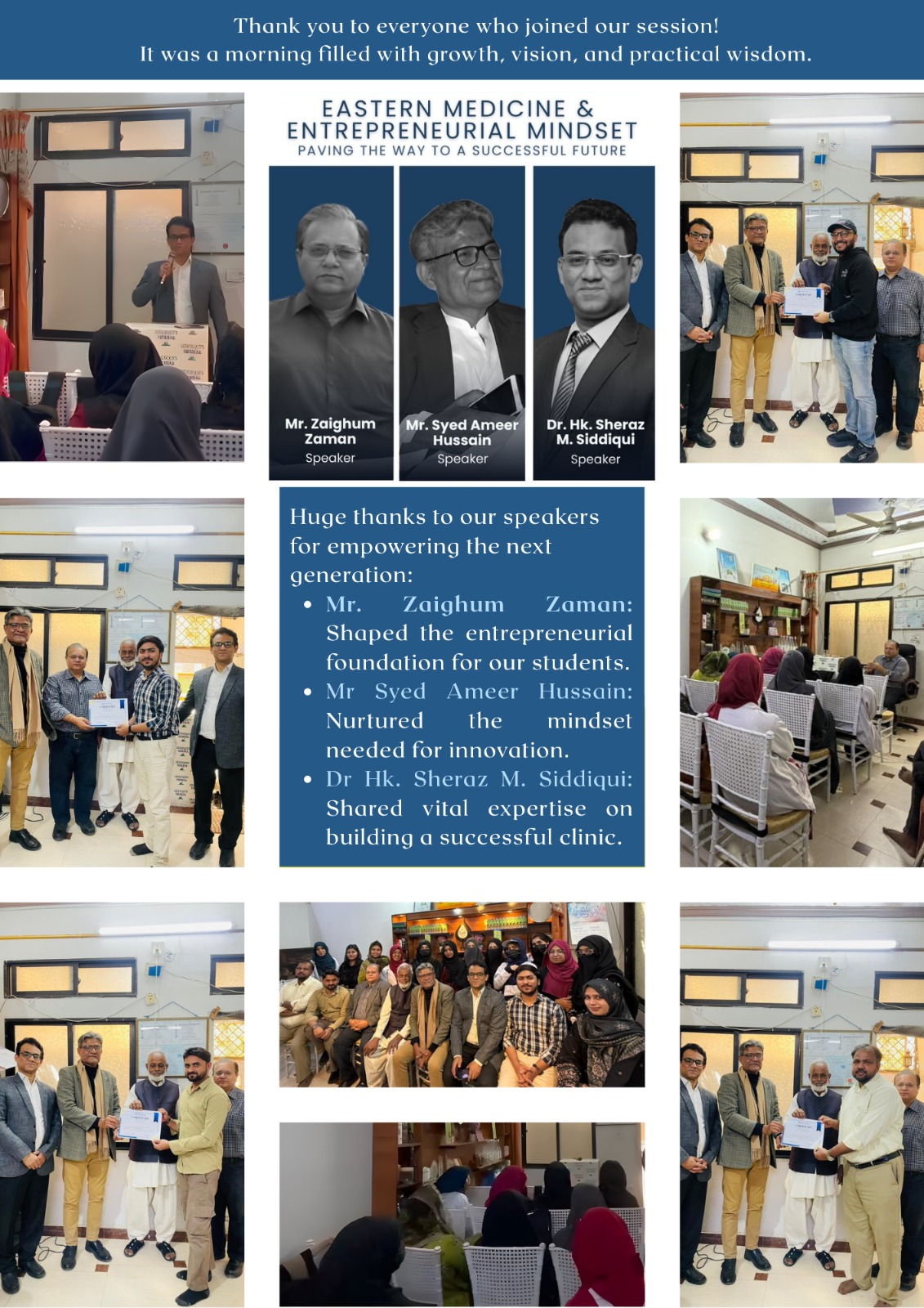 Session and Training for Hamdard University Graduation (Eastern Medicine)